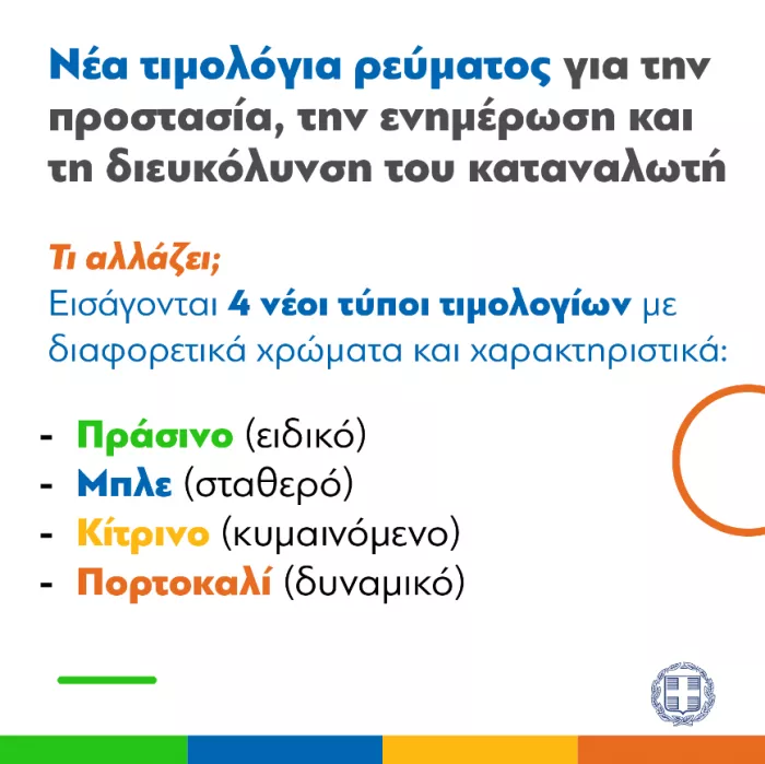 Νέα τιμολόγια ρεύματος