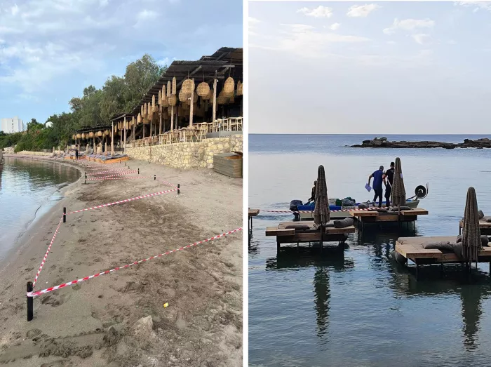 Ρόδος: Σφραγίστηκε το beach bar με τους «υποβρύχιους» σερβιτόρους