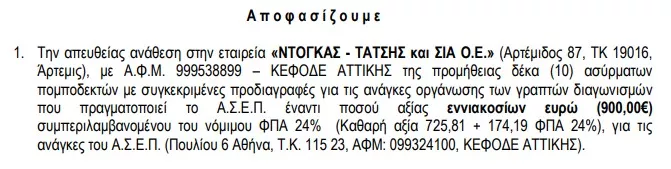 Η απόφαση ανάθεσης ΑΣΕΠ